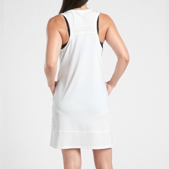 NWT ATHLETA Pacifica II Athletic Dress White Tank Style Perforated small Women’s - Picture 3 of 9